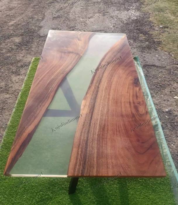 Custom Made Epoxy Table Top , Epoxy Wooden Console Table Top / Epoxy Design Cons